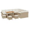 vidaXL Gar&eth;s&oacute;fa sett me&eth; p&uacute;&eth;i me&eth; geymslu 13 pcs Beige og krem