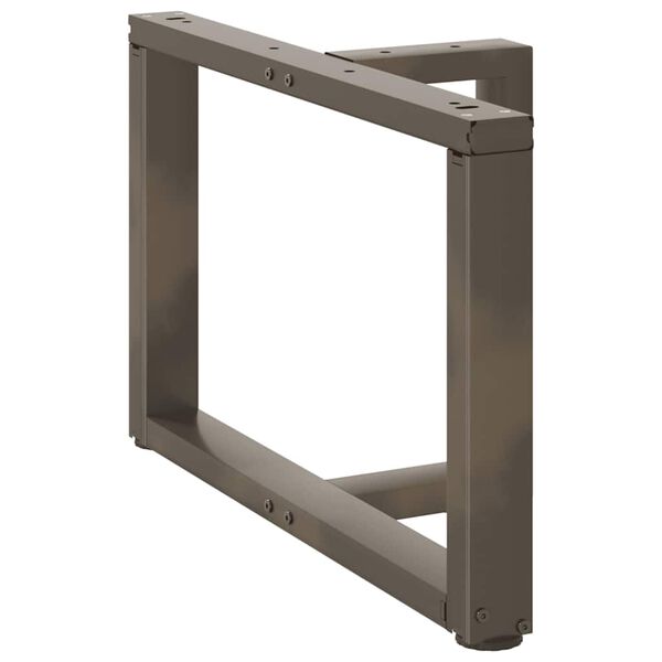 vidaXL s&oacute;fabor&eth;sf&aelig;tur T-laga 2 stk svart 60x25x(42-43) cm st&aacute;l