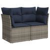 vidaXL | Gar&eth;as&oacute;fi | me&eth; p&uacute;&eth;i Gr&aacute;r 124 x 62 x 69 cm p&oacute;l&yacute;rattan