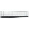 vidaXL Fuglab&uacute;r me&eth; Framlengingu Silfurlita&eth; 1042,5x107x212 cm St&aacute;l