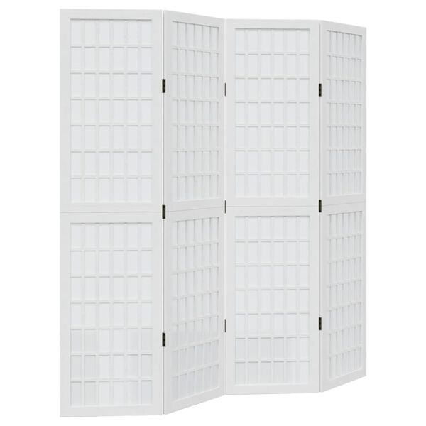 vidaXL Skilr&uacute;m 4 &THORN;il Hv&iacute;tur Gegnheill Paulowniavi&eth;ur