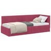 vidaXL Hornr&uacute;m ramma me&eth; h&ouml;fu&eth;gafl V&iacute;nrau&eth;ur 80 cm x 200 cm Flauel