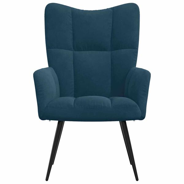 vidaXL H&aelig;gindast&oacute;ll Bl&aacute;r Flauel