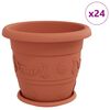 vidaXL Pl&ouml;ntupottar 24 pcs Ekkert Rautt &Oslash; 34 x 28 cm Plast