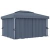 vidaXL Gazebo me&eth; fortjaldi 4x3 m Antracite &aacute;l