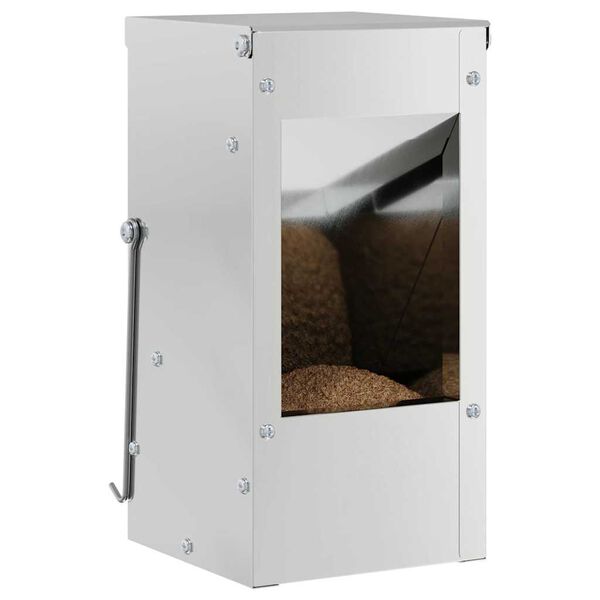 vidaXL Kan&iacute;nuf&oacute;&eth;rari Silfur 12,5 x 12,5 x 25 cm Galvaniserad st&aacute;l