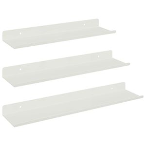 vidaXL Flj&oacute;tandi skrifbor&eth; Vegghengt 3 pcs Hv&iacute;t 40 x 9 x 2,5 cm St&aacute;l