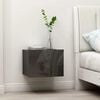 vidaXL N&aacute;ttbor&eth; H&aacute;glans Gr&aacute;tt 40x30x30 cm Samsettur Vi&eth;ur