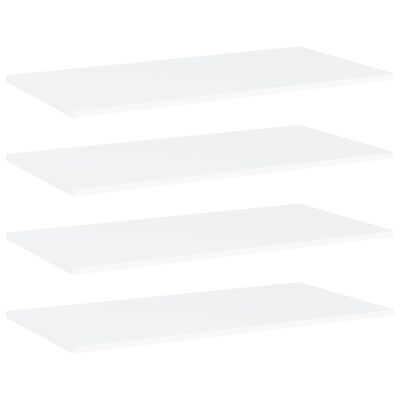 805330 vidaXL Bookshelf Boards 4 pcs White 80x40x1,5 cm Chipboard