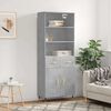 vidaXL H&aacute;r Sk&aacute;pur Steypugr&aacute;r 69,5x34x180 cm Samsettur Vi&eth;ur