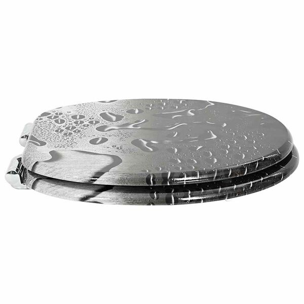 vidaXL Mj&uacute;kur loka&eth; setti fyrir salerniss&aelig;ti Gr&aacute;r 44 x 38 cm MDF bor&eth;