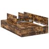 vidaXL R&uacute;mgrind me&eth; geymslur&yacute;mi Rau&eth;-eik 120 x 190 cm Samsettur vi&eth;ur