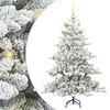 vidaXL Gervi hengdu j&oacute;latr&eacute; me&eth; 150 LED Hv&iacute;tt 150 cm PVC og St&aacute;l