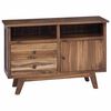 vidaXL Vi&eth;beinteyfla N&aacute;tt&uacute;rulegur 100 x 30 x 68 cm Solid teak vi&eth;ur