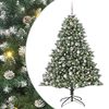 vidaXL Gervi j&oacute;latr&eacute; me&eth; 300 LED Gr&aelig;nn 180 cm PVC, plast og st&aacute;l