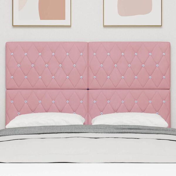 vidaXL LED h&ouml;fu&eth; Me&eth; LED r&aelig;ma lj&oacute;sum Bleikur 144 cm P&oacute;l&yacute;ester