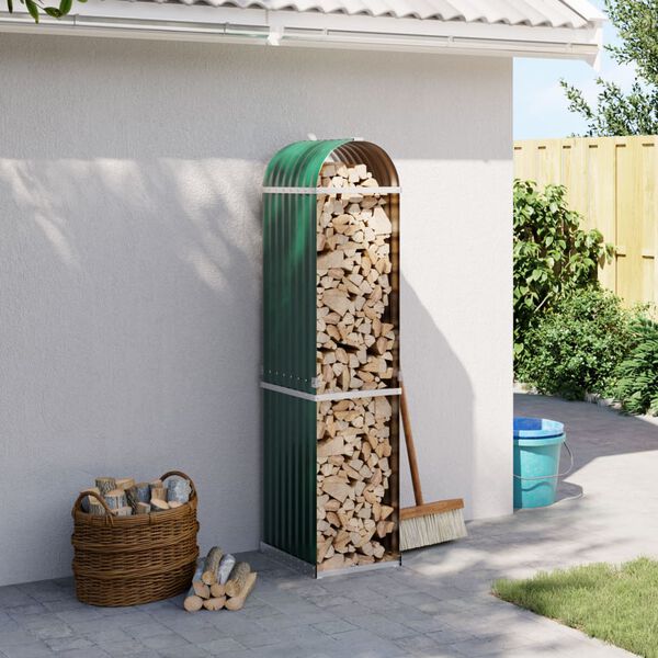 vidaXL Eldivi&eth;argrind Gr&aelig;n 40x45x170 cm Sinkh&uacute;&eth;a&eth; St&aacute;l