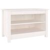 vidaXL Sk&oacute;bekkur Hv&iacute;tur 70x38x45,5 cm Gegnheil Fura