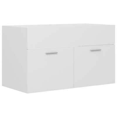 804656 vidaXL Sink Cabinet White 80x38,5x46 cm Chipboard