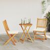 vidaXL Garð Bistro Set 3 pcs Brúnn Gegnheill akasíuviður