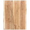vidaXL Bor&eth;plata Gegnheill Akas&iacute;uvi&eth;ur 80x(50-60)x3,8 cm