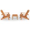 vidaXL 3 Hluta Adirondack Gar&eth;stofusett Gegnheill Akas&iacute;uvi&eth;ur