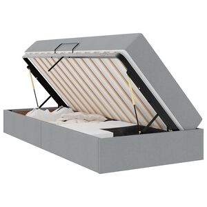 vidaXL R&uacute;m me&eth; geymslur&yacute;mi og d&yacute;nu Lj&oacute;sgr&aacute;r 90 x 190 cm P&oacute;l&yacute;ester