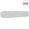 vidaXL Be&eth;kantar 20 stk S&iacute;nkh&uacute;&eth;a&eth; St&aacute;l 100x20 cm