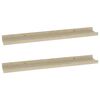vidaXL vegghillur 2 stk Sonoma eik 60x9x3 cm