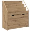 vidaXL B&ouml;rnin b&oacute;kask&aacute;pur Artisan Eik 60 x 29,5 x 69 cm Samsettur vi&eth;ur