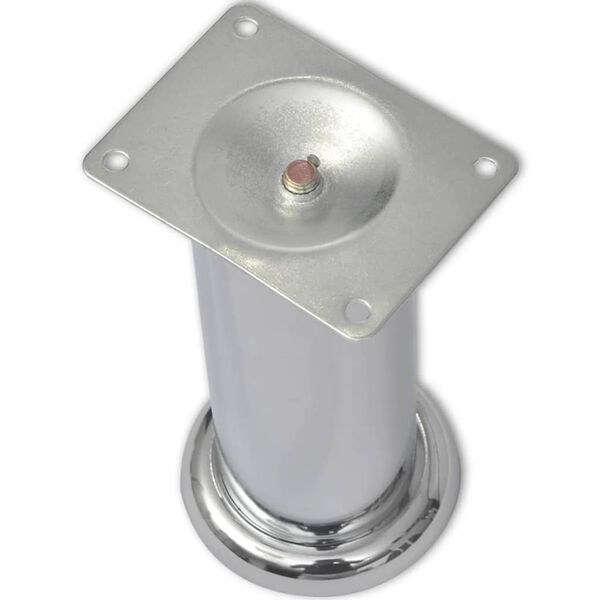 4 Hringlaga Sófafætur Króm 180 mm