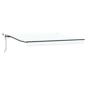 vidaXL R&uacute;&eth;ufegar me&eth; Hv&iacute;tt 400 &times; 300 cm P&oacute;l&yacute;ester