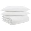 vidaXL R&uacute;mfatasett me&eth; kodda 3 pcs Hv&iacute;tt D&uacute;nfja&eth;rir