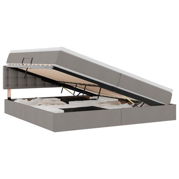 vidaXL R&uacute;m me&eth; geymslur&yacute;mi og LED me&eth; d&yacute;nu M&oacute;gr&aacute;r 200 x 200 cm d&uacute;kur