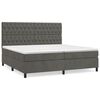 vidaXL H&oacute;lfa&eth; Springr&uacute;m me&eth; D&yacute;nu D&ouml;kkgr&aacute;tt 200x200 cm Flauel