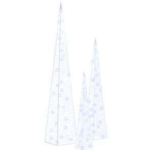 vidaXL Akr&yacute;l LED Lj&oacute;skeilusett til Skrauts Bl&aacute;tt 30/45/60 cm