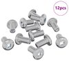 vidaXL L&aacute;sskr&uacute;fa Einlita 12 pcs Silfur M6 x 12 mm St&aacute;l