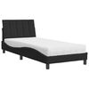 vidaXL R&uacute;m me&eth; D&yacute;nu Hanko Svartur 90x190 cm Flauel