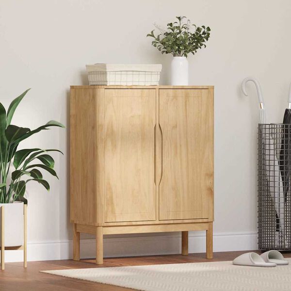 vidaXL Vi&eth;beinteyfla FLORO Vaxbr&uacute;nn 70 x 30 x 70,5 cm &THORN;&eacute;tt furutr&eacute;