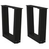 vidaXL s&oacute;fabor&eth;sf&aelig;tur V-laga 2 stk svart 40x(30-31,3) cm st&aacute;l