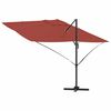 vidaXL Cantilever Roma Parasol Rautt og svart 352 x 251 x 260 cm