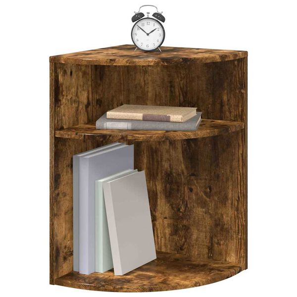 vidaXL Endabor&eth; Rau&eth;-eik 39,7 x 39,7 x 60 cm Samsettur vi&eth;ur