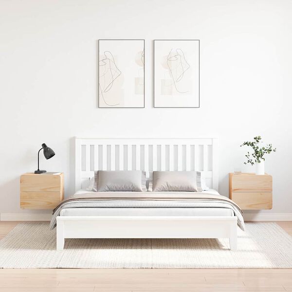 vidaXL N&aacute;ttbor&eth; 2 pcs N&aacute;tt&uacute;rulegur 39 x 34 x 33 cm Gegnheil fura