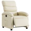 vidaXL Electric Recliner Chair Cream gervi leður