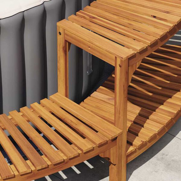 vidaXL Heitt ba&eth;kar umhverfi h&aacute;lfhrings Br&uacute;nn 272 x 120 x 55,5 cm