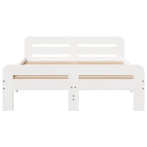 vidaXL R&uacute;mgrind &aacute;n D&yacute;nu Hv&iacute;t 200x200 cm Gegnheil Fura