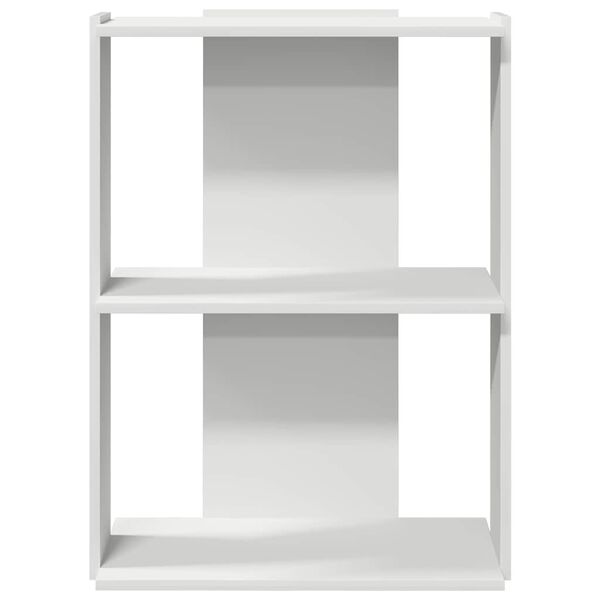 vidaXL Bókahilla með 3 Hillum Hvítur 60x30x60 cm Samsettur Viður