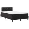 vidaXL LED Box Spring R&uacute;m me&eth; d&yacute;nu me&eth; led Svartur 120 x 200 cm Flauel