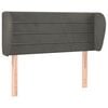vidaXL H&ouml;f&eth;agafl me&eth; Eyrum 103x23x78/88 cm D&ouml;kkgr&aacute;tt Flauel