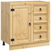 vidaXL Cabinet SKI Hunangsbjartur 80 x 46 x 81 cm Solid furuhikk